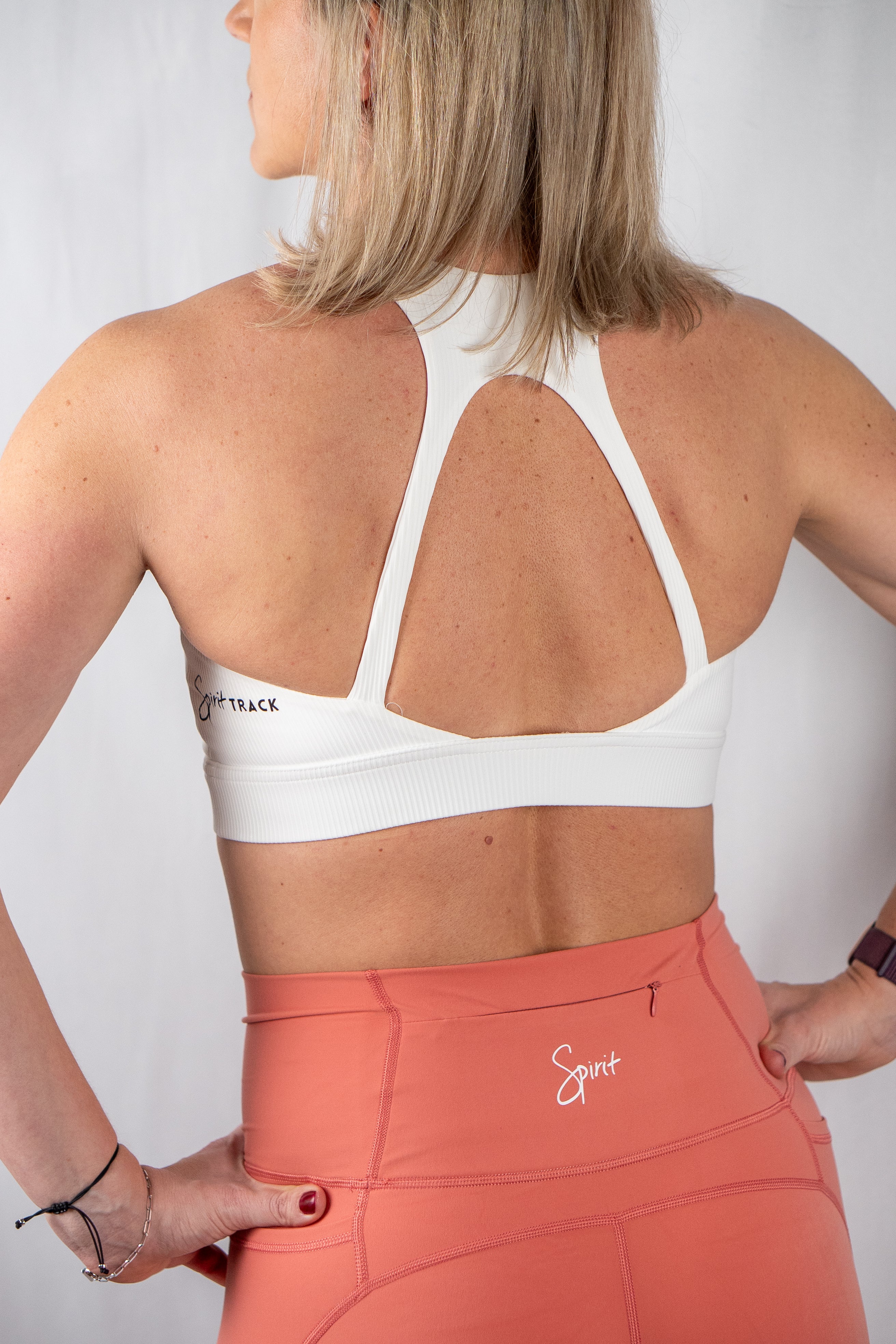 High Intensity Ribbed Sports Bra with Cut-out Back