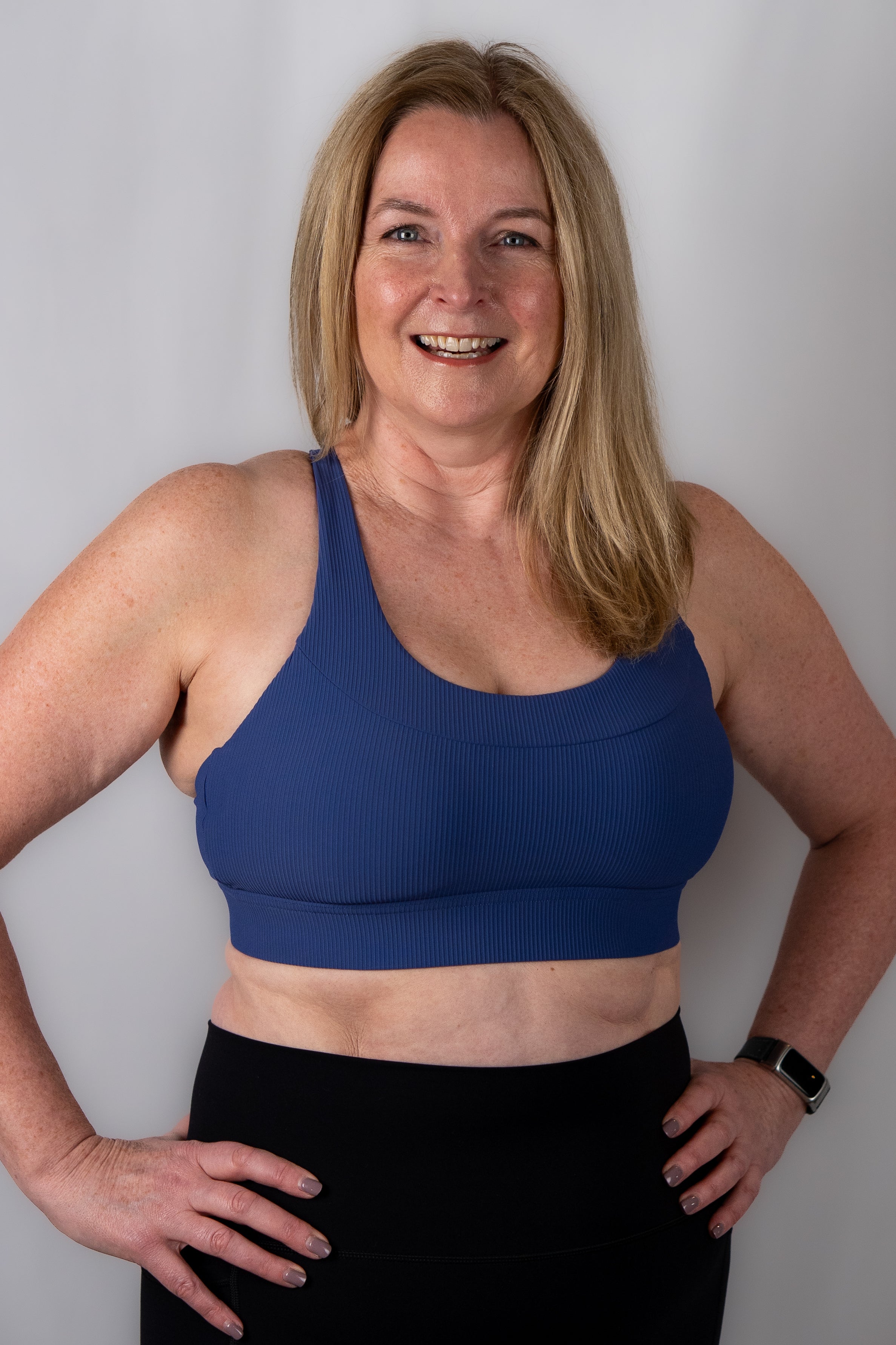 High Intensity Ribbed Sports Bra with Cut-out Back