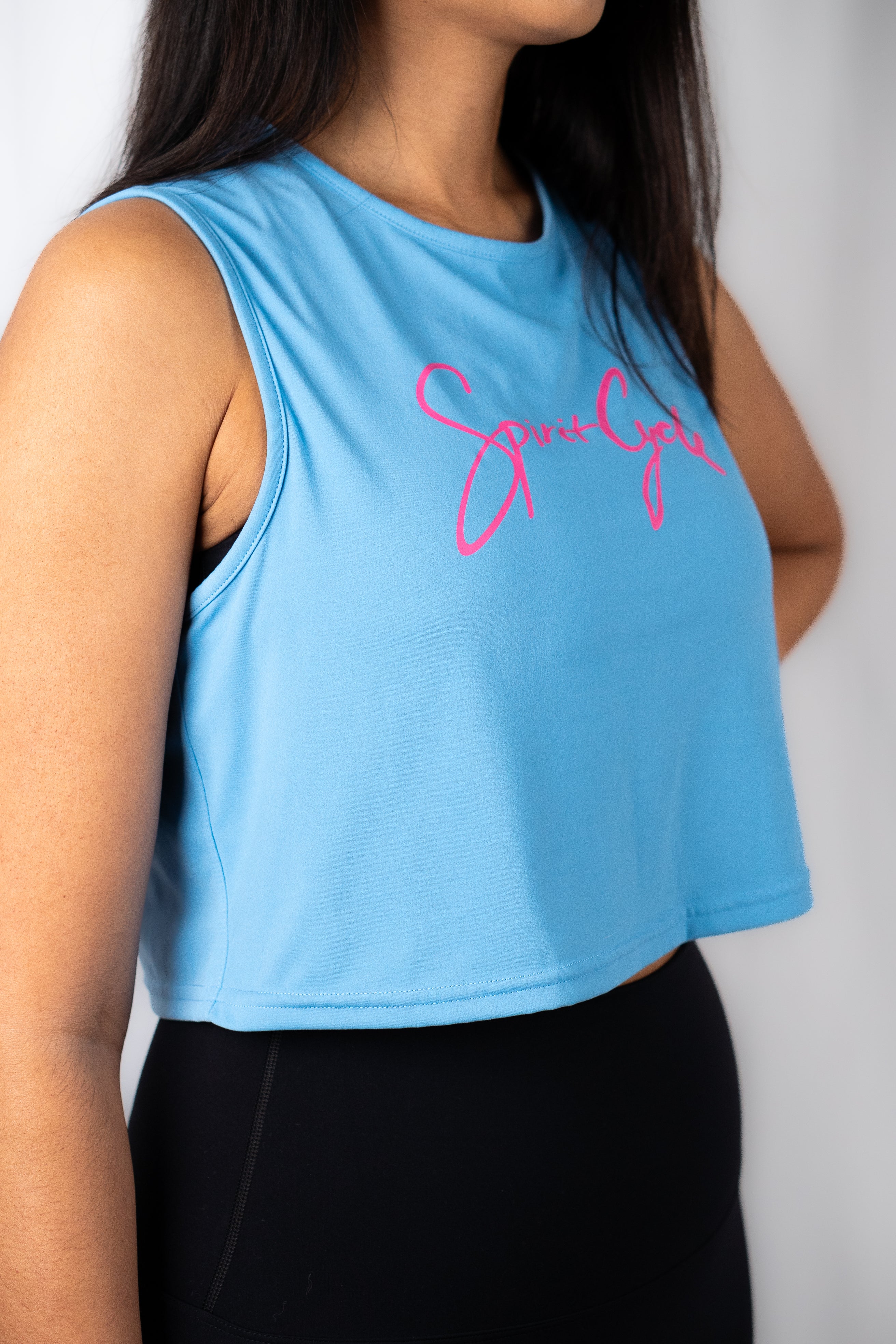 SPIRIT CYCLE: Womens Super Soft Cropped Workout Top