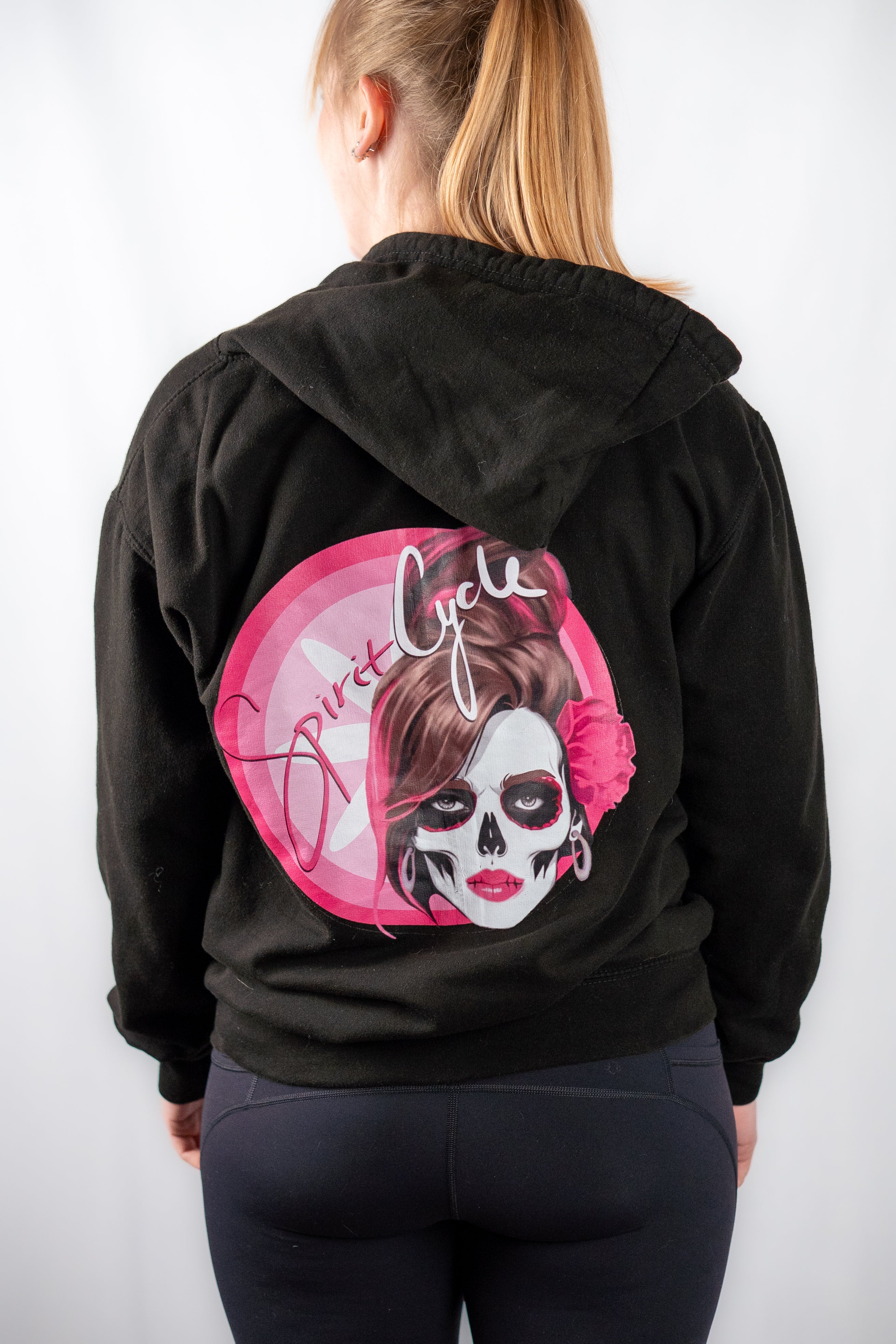 Womens Spirit Cycle Black Hoodie