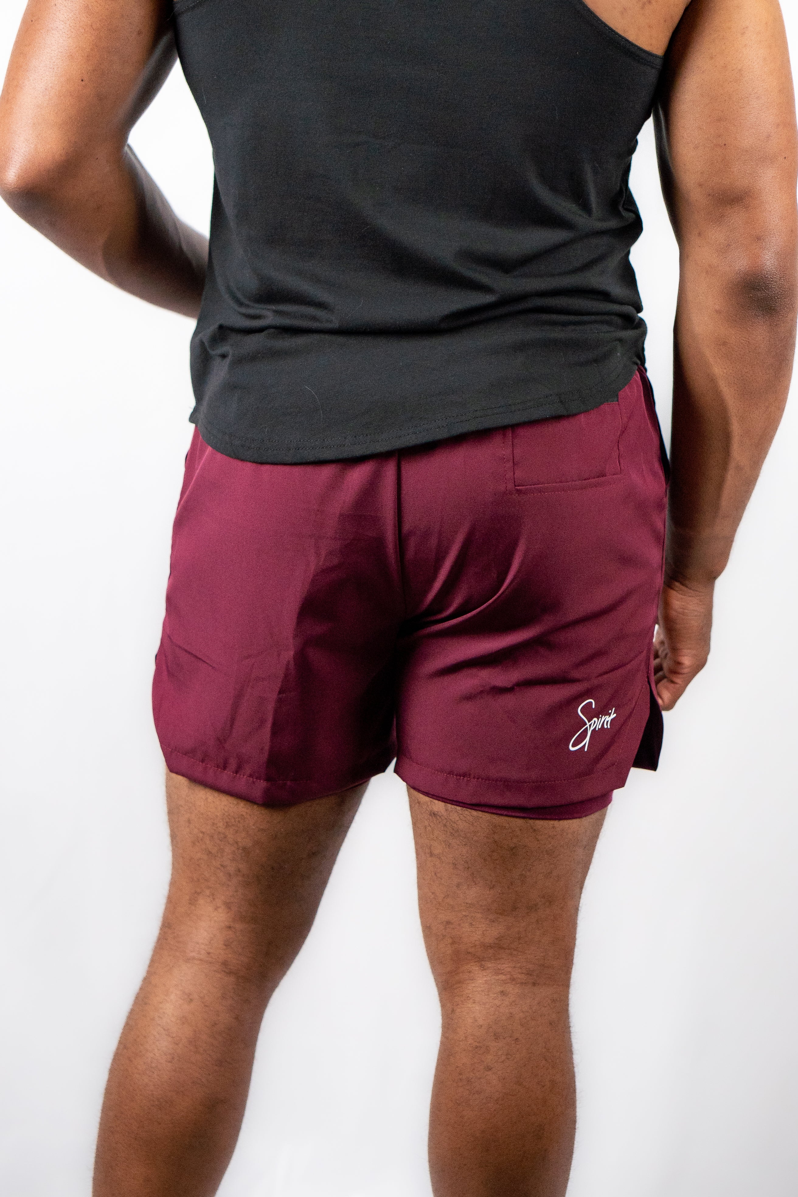 Mens Double Layer Soft Workout Shorts