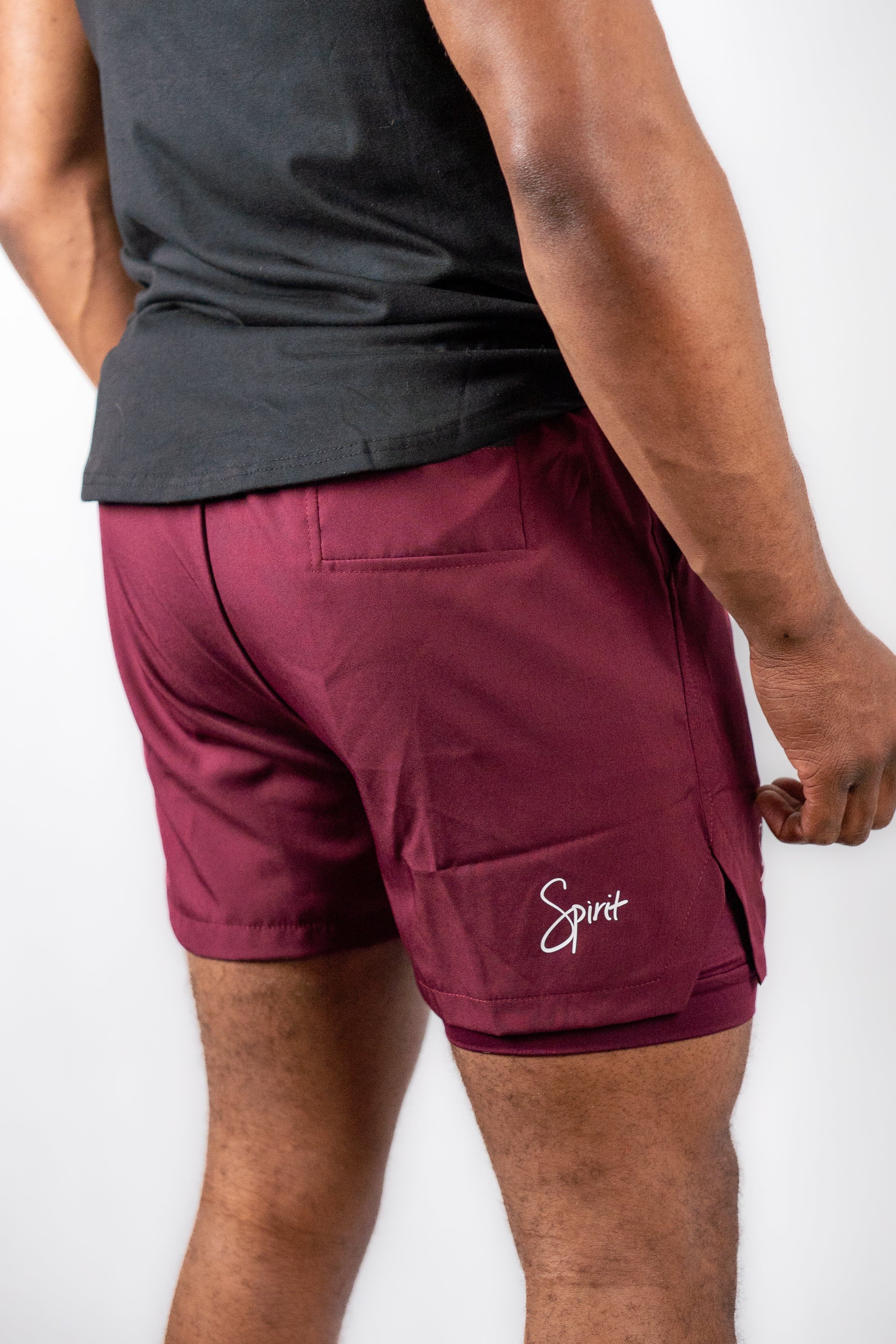 Mens Double Layer Soft Workout Shorts