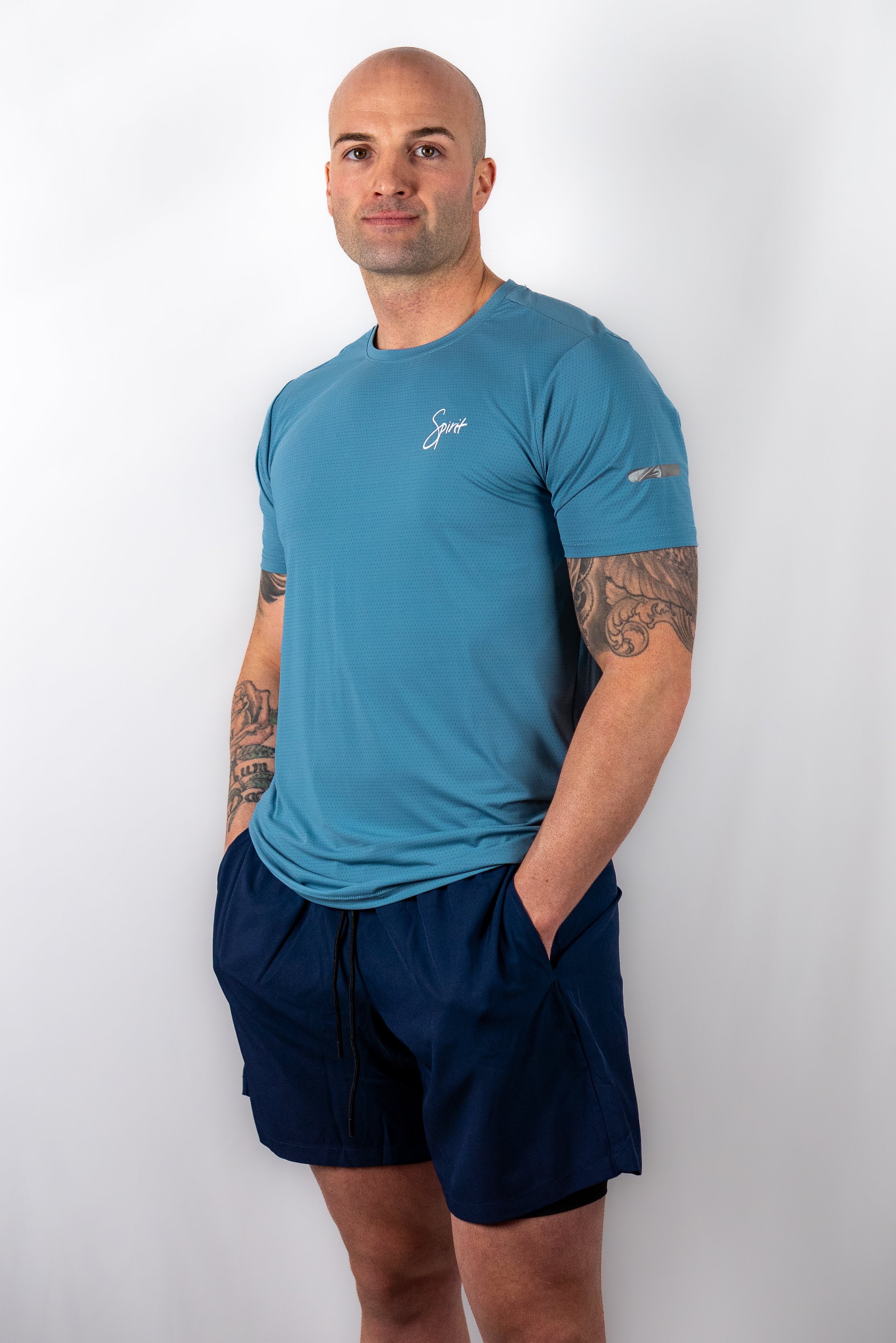 Mens Mesh Moisture Wicking Gym T-shirt