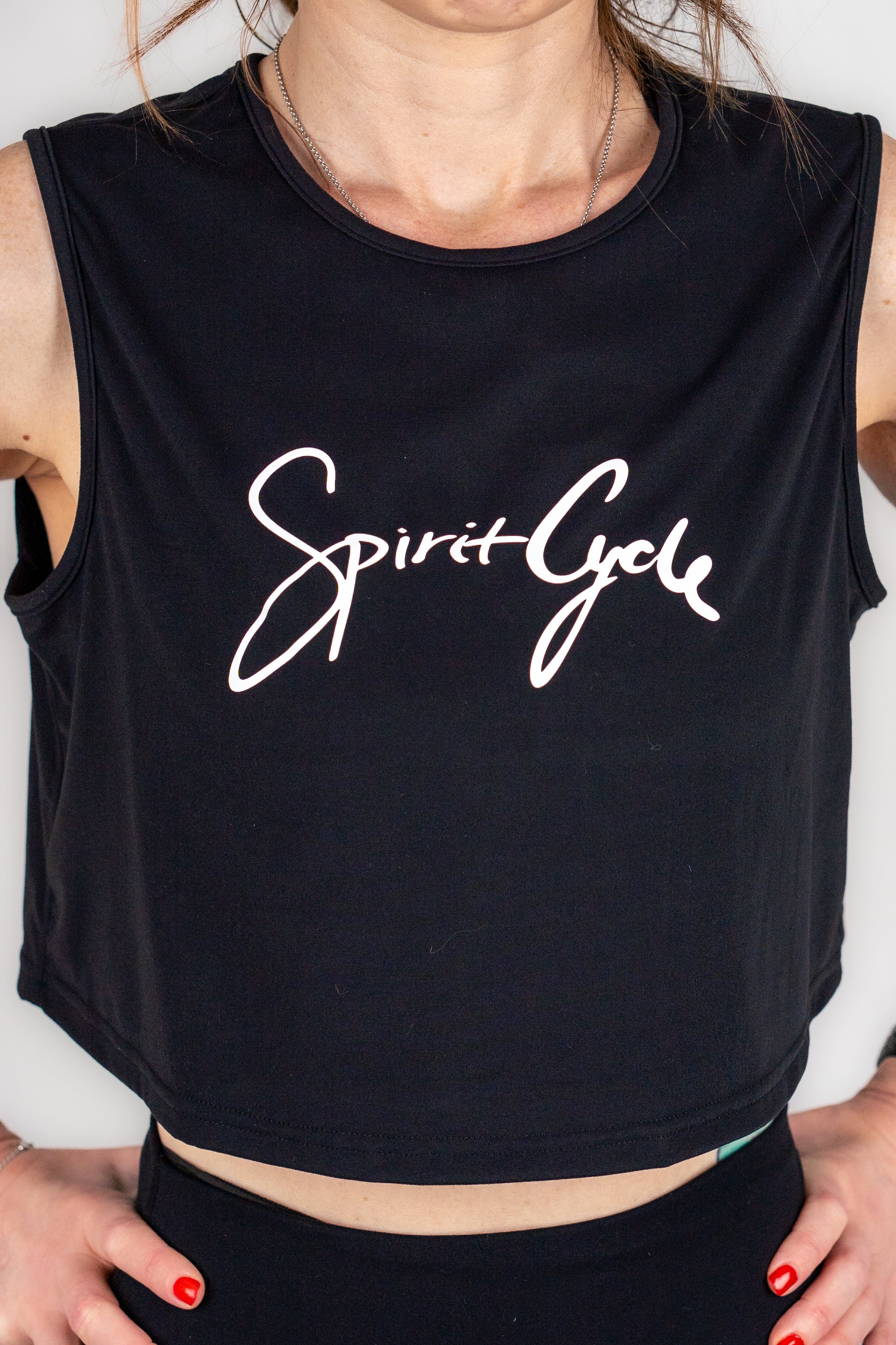 SPIRIT CYCLE: Womens Super Soft Cropped Workout Top