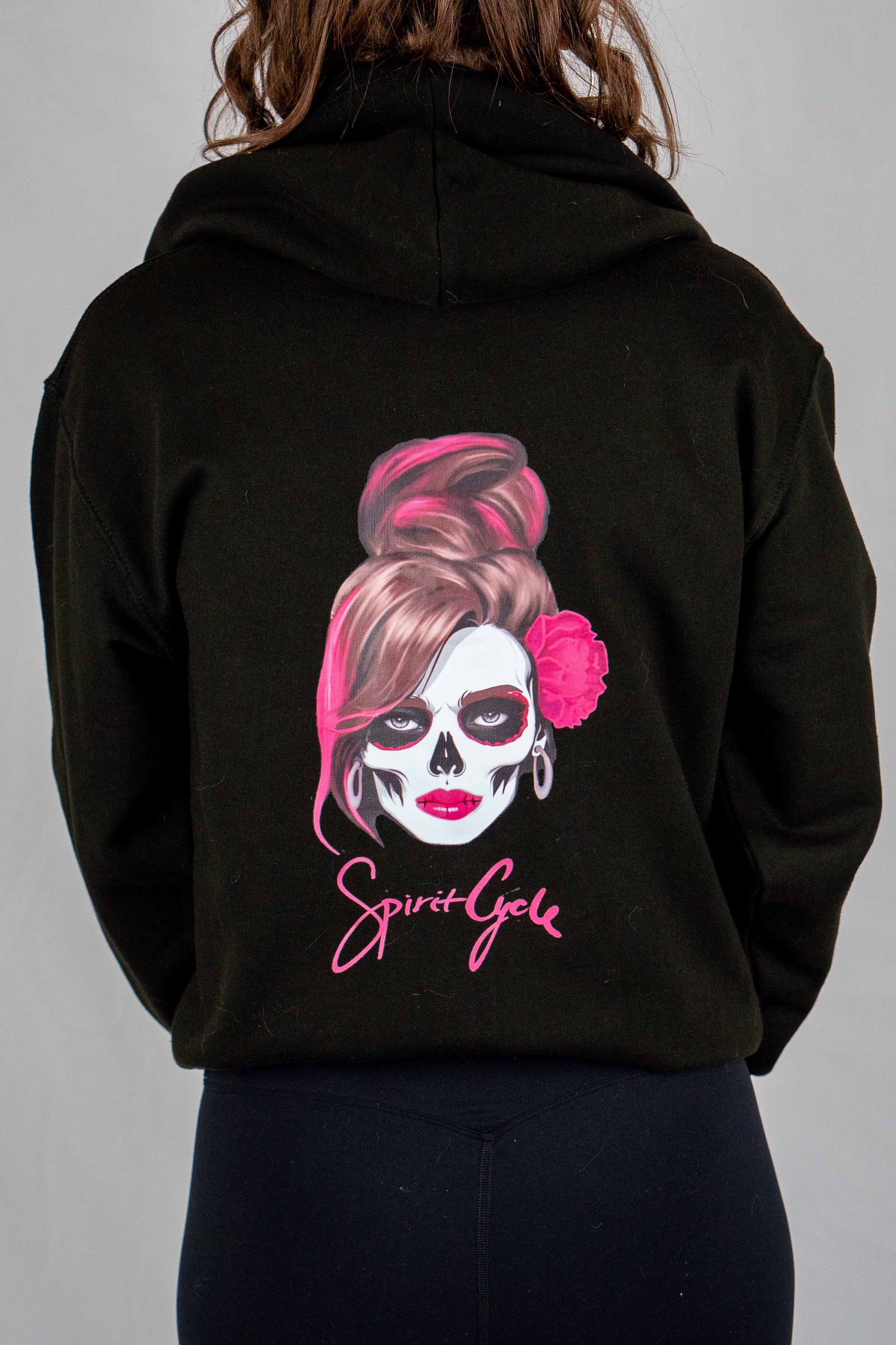 Womens Spirit Cycle Black Hoodie