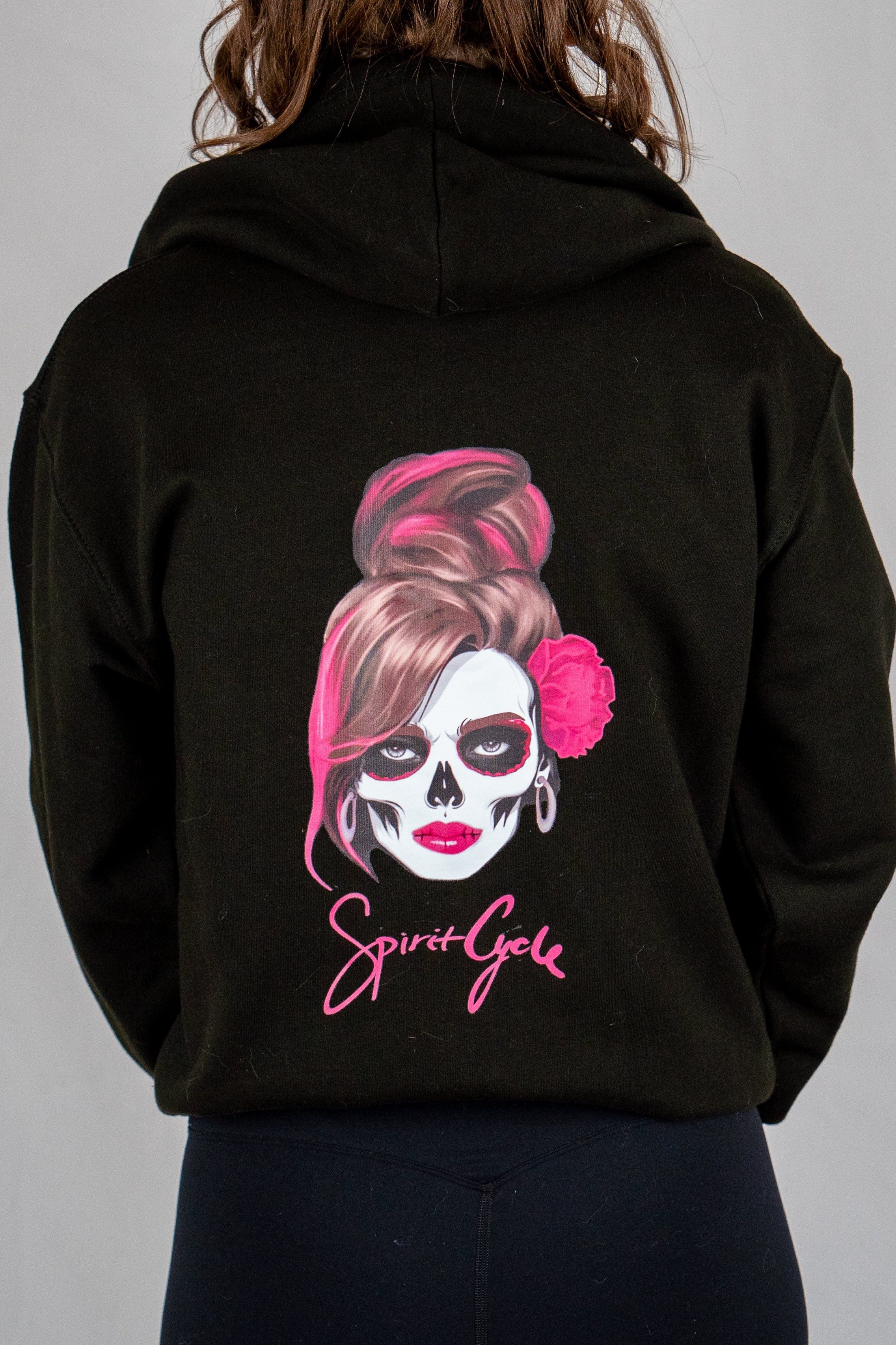 Womens Spirit Cycle Black Hoodie