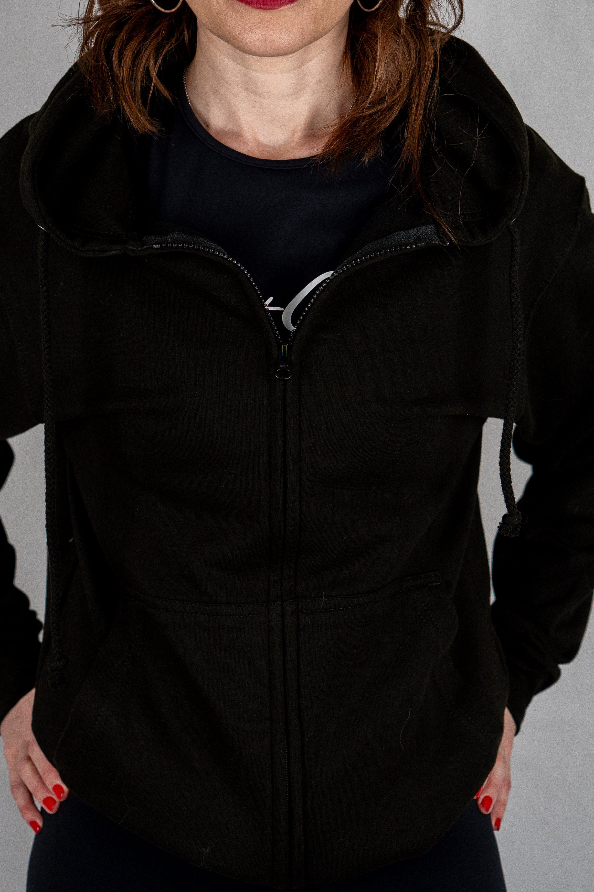 Womens Spirit Cycle Black Hoodie