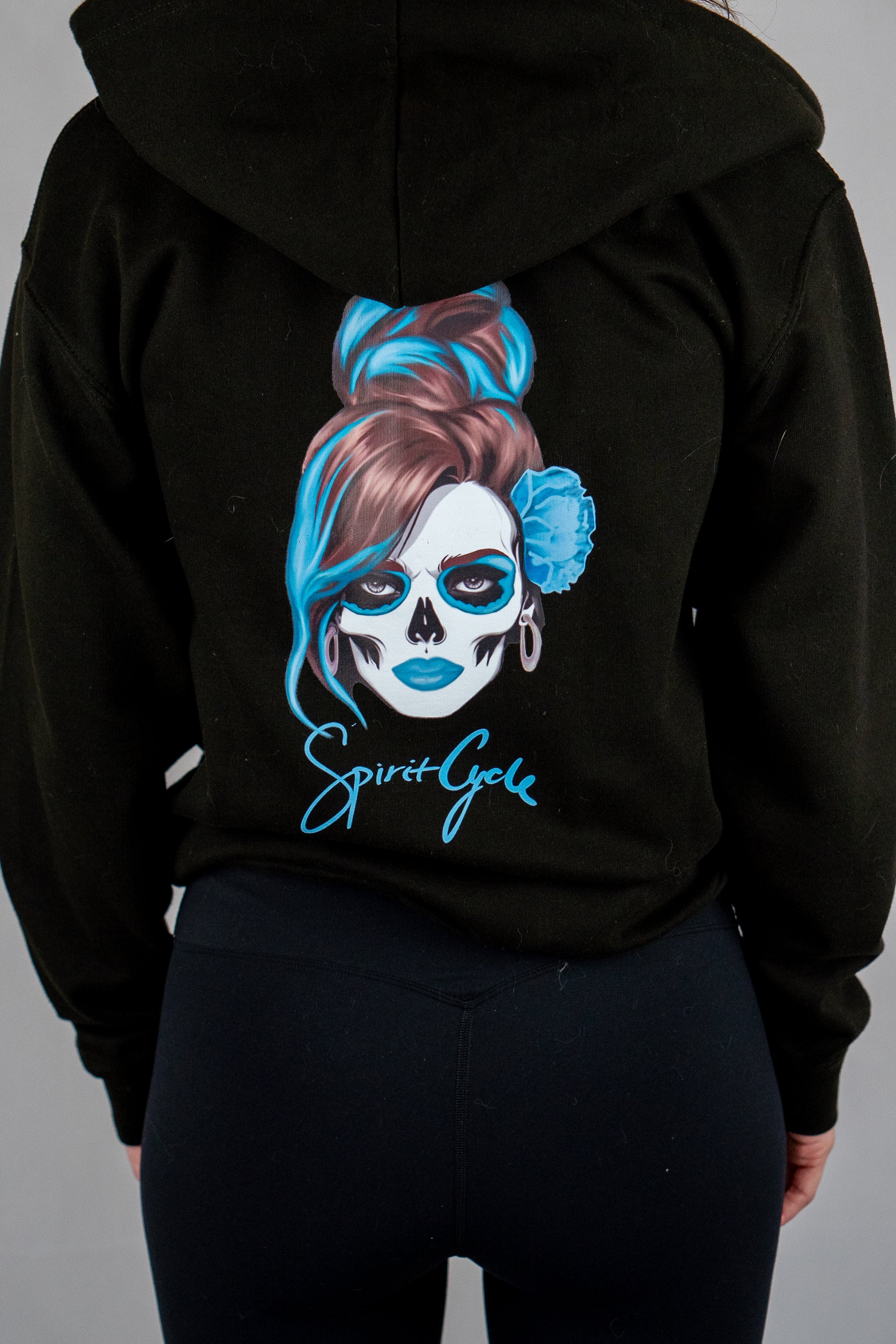 Womens Spirit Cycle Black Hoodie
