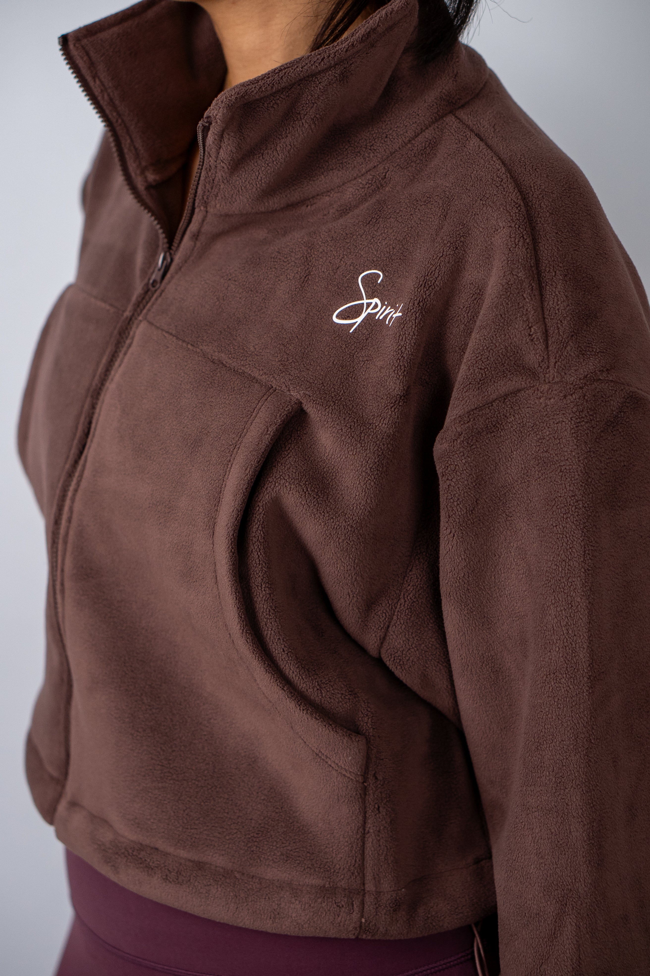 NEW: Full Zip Fleece Cropped Jacket