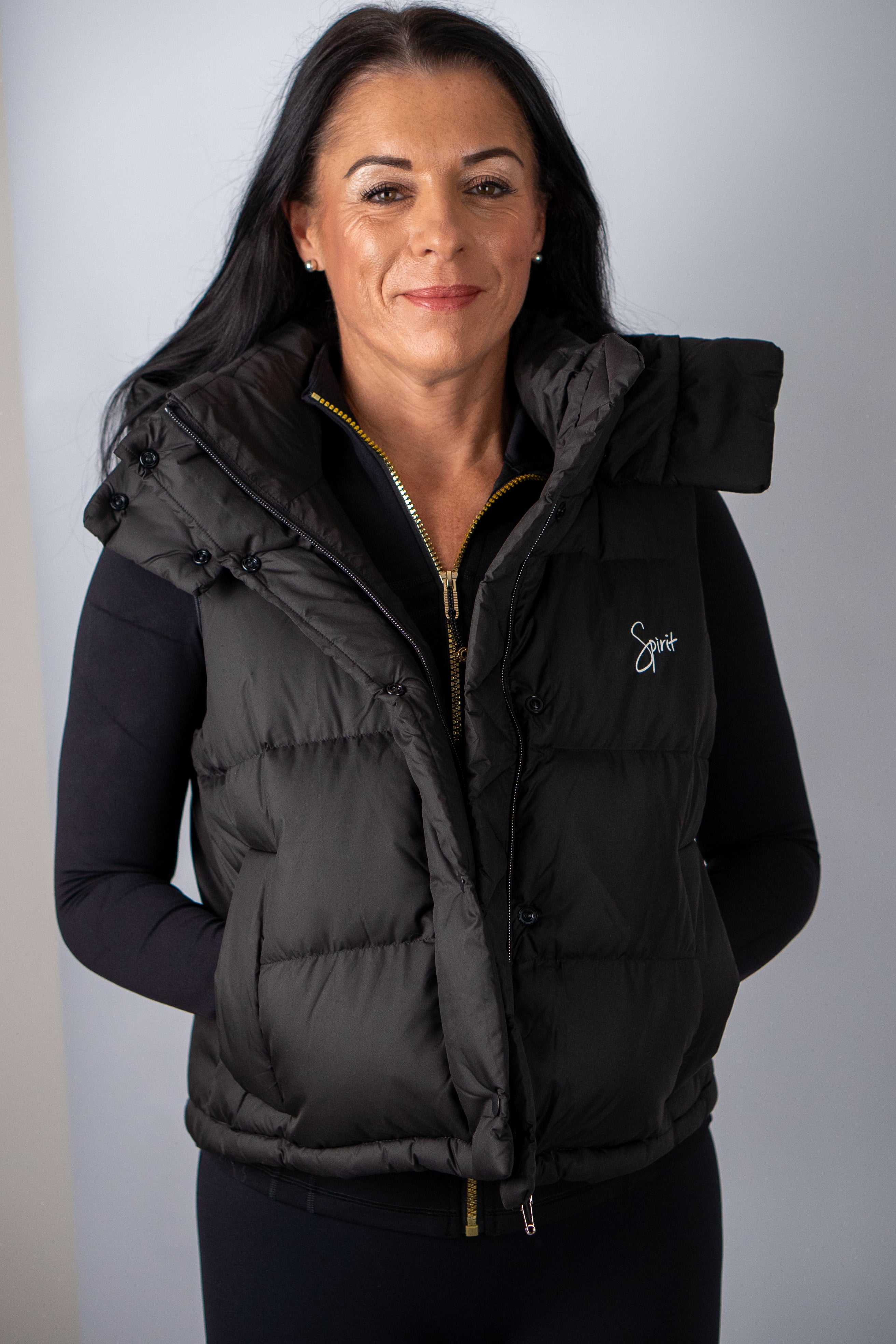 NEW: Sleeveless Puffer Jacket with Detachable Hood