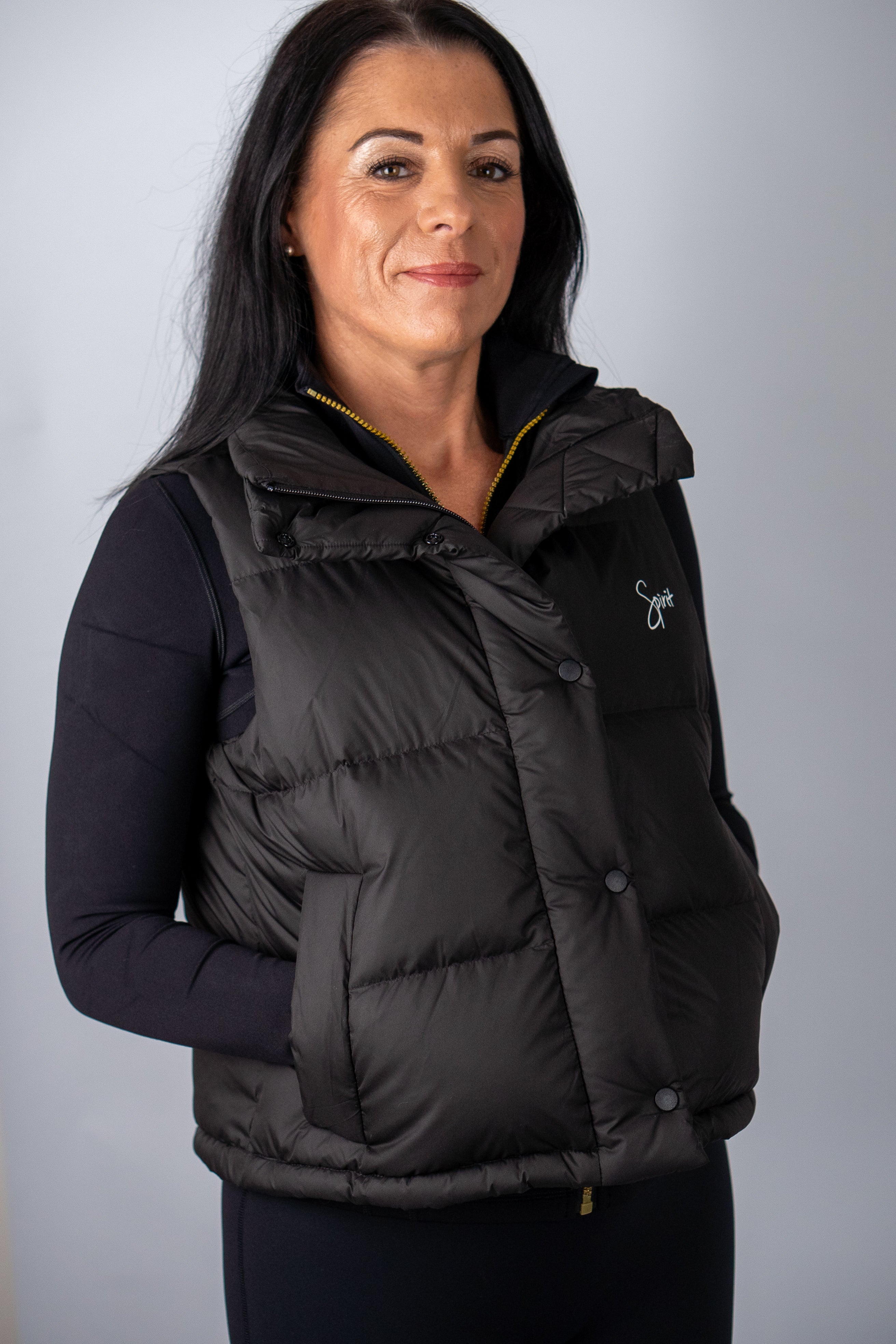 NEW: Sleeveless Puffer Jacket with Detachable Hood